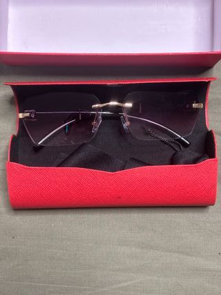 Gafas Cartier Marrón y Dorado