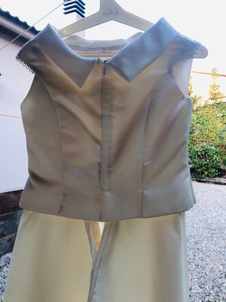 Vestido de comunión niña blanco y can can