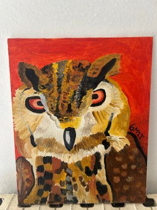 Quadro olio su tela “il gufo”