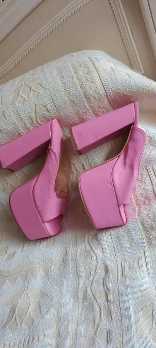Mules Plataforma Tacón Grueso 15cm