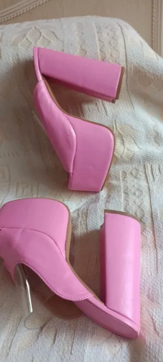 Mules Plataforma Tacón Grueso 15cm