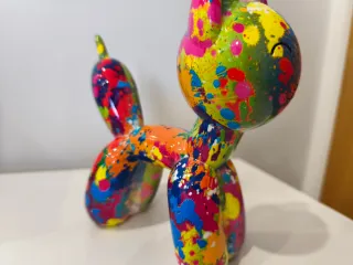 Escultura Gato Pop Art Multicolor - NOVO