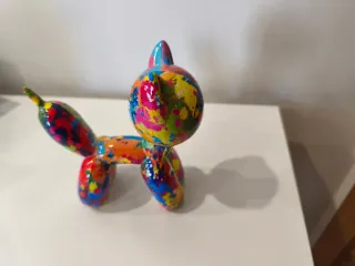 Escultura Gato Pop Art Multicolor - NOVO