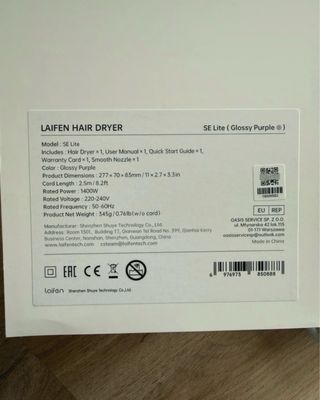 Laifen SE Lite Glossy Purple Secador de Cabelo