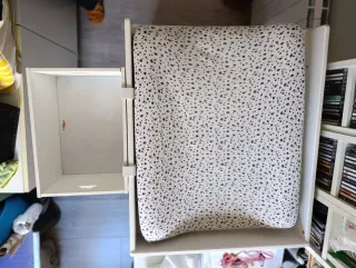 Cambiador de bebé blanco con cajón vertbaudet