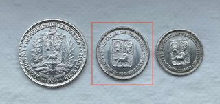 ºoO 50 céntimos 1954 - plata - Venezuela