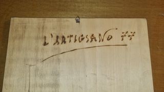 Ritratto indiano pirografato su legno