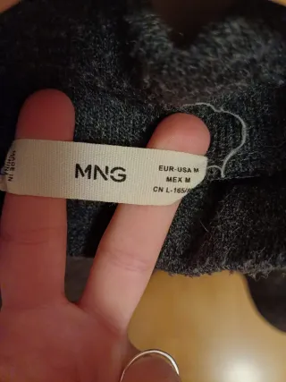 Jersey gris cuello alto Mango