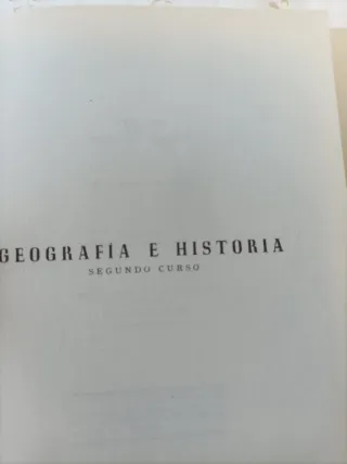GEOGRAFIA e HISTORIA (Segundo Curso) Año 1950 EDE