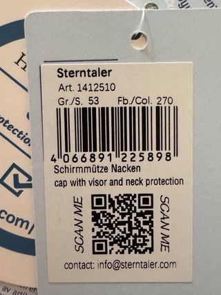 Gorra niña protección UV talla S