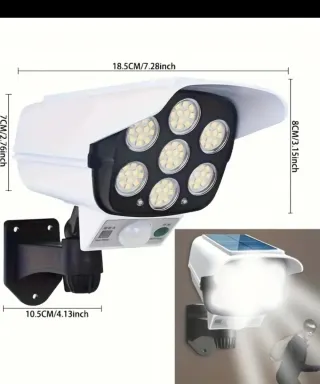Foco Solar LED Cámara Seguridad Exterior