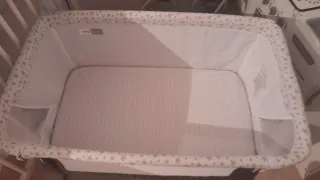 Minicuna bebé Jane estrellas gris