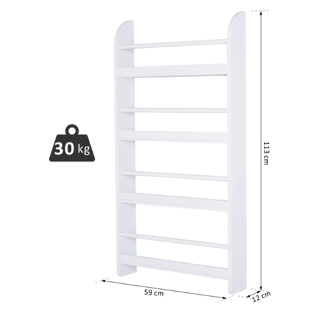 Estantería de Pared HOMCOM 4 Estantes