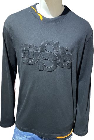 Camiseta de manga larga Diesel color negro