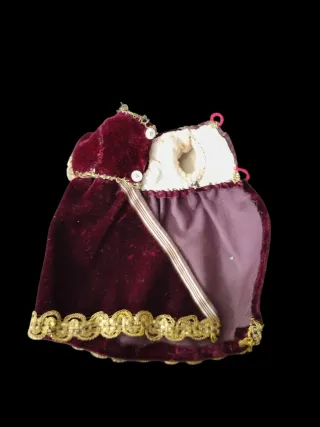 Antigua Túnica Niño Jesús - Terciopelo y Encaje