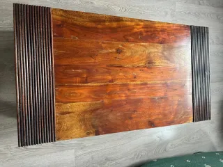 Mueble TV y mesita de madera