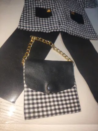 Conjunto Nancy con bolso cuadros