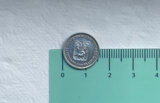 ºoO 25 céntimos 1954 - plata - Venezuela