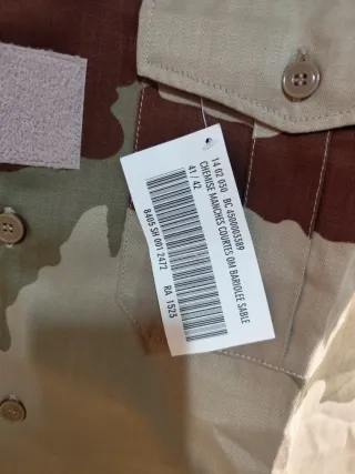 Camicia Militare Desert Esercito Francese Nuova L
