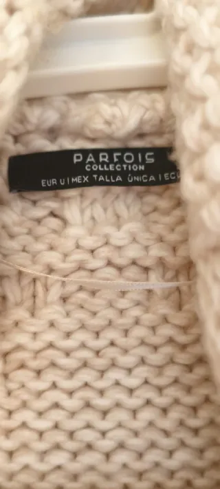 Chaqueta de punto beige talla única