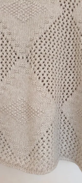 Chaqueta de punto beige talla única