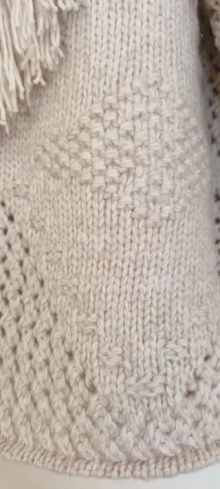 Chaqueta de punto beige talla única