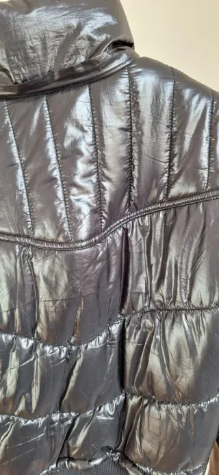 Giubbotto bomber nero lucido