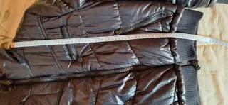 Giubbotto bomber nero lucido