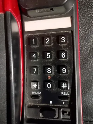 Teléfono antiguo MxOnda rojo, funciona perfectamen