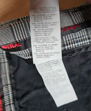 Pantaloni grigi a quadri Imperial uomo (tg. 44)