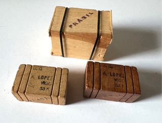 Lote de tres Cajas de Madera Trenes modelismo