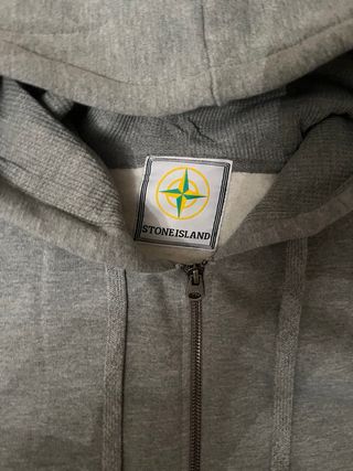 Felpa Stone Island Grigia con Zip