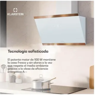 Campana Extrat.Klarstein Flashline Blanca 60 cm.