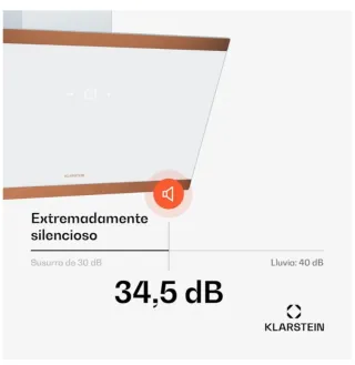 Campana Extrat.Klarstein Flashline Blanca 60 cm.