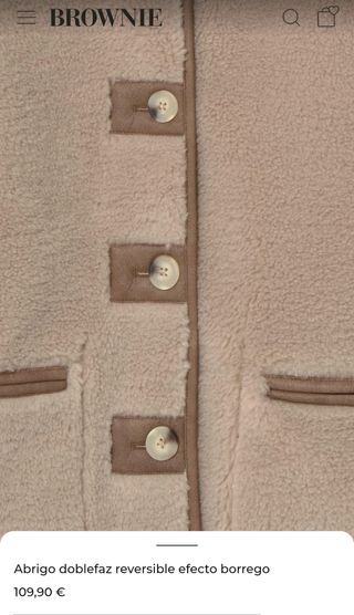 Abrigo piel Brownie
