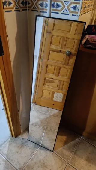 Espejo Marco Negro 30x120cm