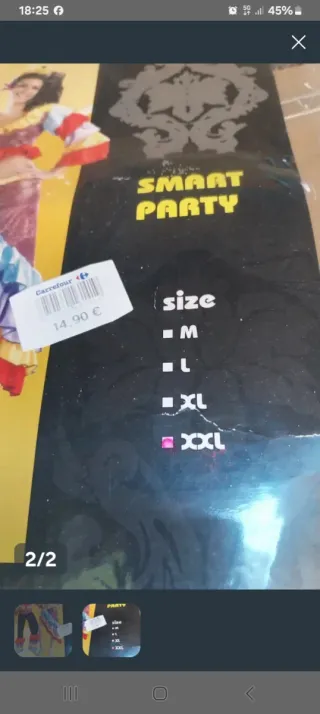 Disfraz Rumbero Multicolor Talla Única