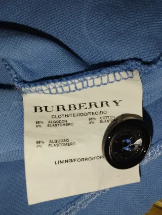 Camiseta Polo Burberry Mujer Azul
