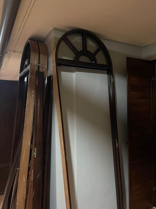 Puertas de madera con cristal