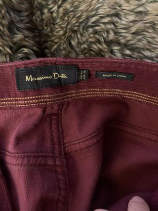 Pantalones pana hombre Massimo Dutti rojos