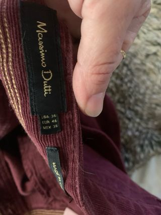 Pantalones pana hombre Massimo Dutti rojos