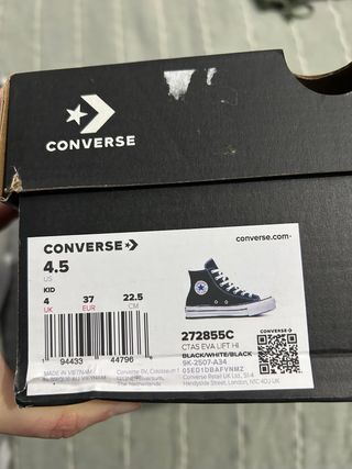 Converse All Star Negras Talla 37.