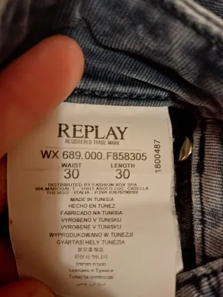 Pantalón pana Replay azul