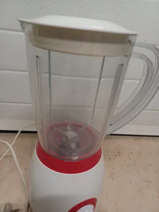 Batidora Vaso Elco Blanca y Roja