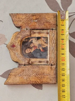 Trittico Devozionale Madonna dell'Uva Legno