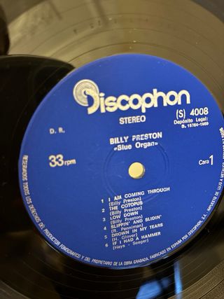 Vinilo LP Billy Preston – Blue Organ