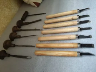 Lote herramientas  carpintero gubias y buriles