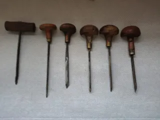 Lote herramientas  carpintero gubias y buriles