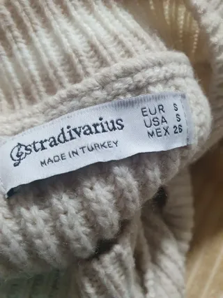 Chaleco de punto Stradivarius beige Talla S