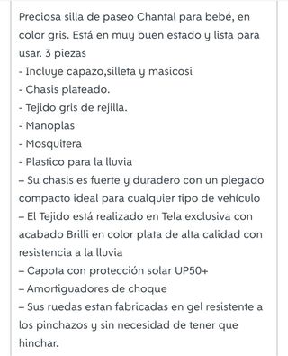 Carro de bebé toral chantal